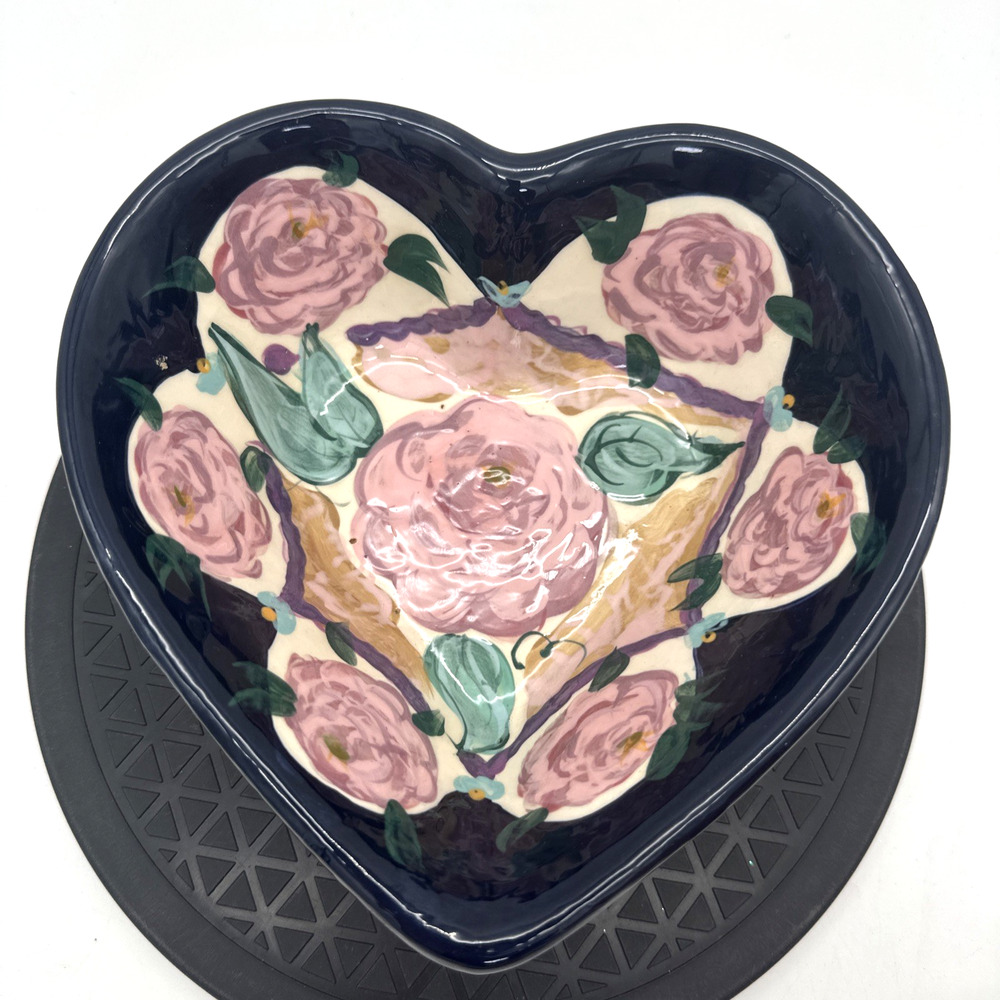 Lesal Ceramic Hand Painted Heart Shaped Bowl